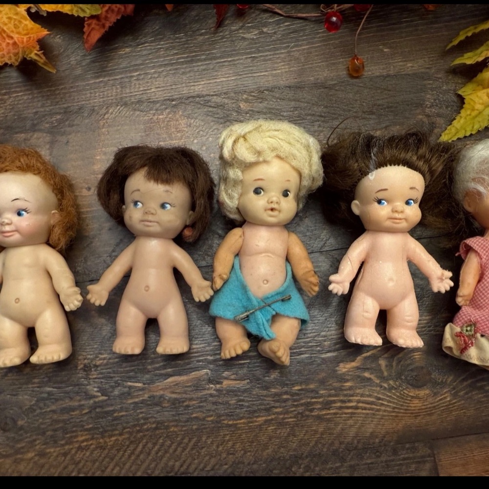 Lot of 5 small dolls vintage UNEEDA 1967 PEEWEE  Vintage